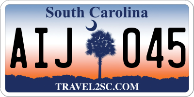 SC license plate AIJ045