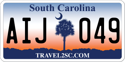 SC license plate AIJ049