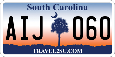 SC license plate AIJ060