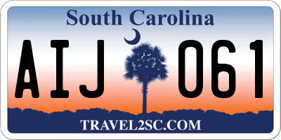 SC license plate AIJ061