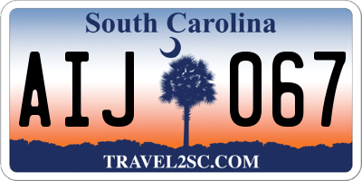 SC license plate AIJ067