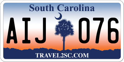 SC license plate AIJ076