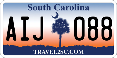 SC license plate AIJ088