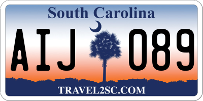 SC license plate AIJ089