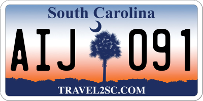 SC license plate AIJ091