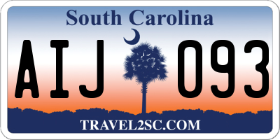 SC license plate AIJ093