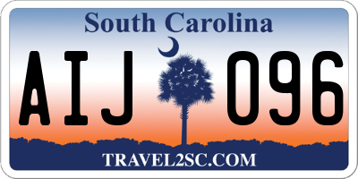 SC license plate AIJ096