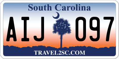 SC license plate AIJ097
