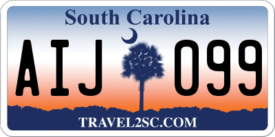 SC license plate AIJ099