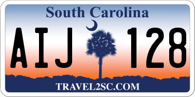 SC license plate AIJ128