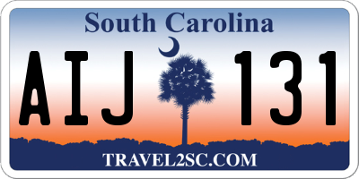 SC license plate AIJ131