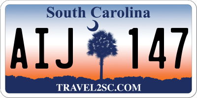 SC license plate AIJ147