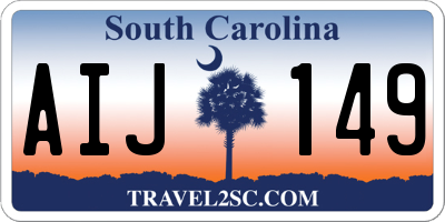 SC license plate AIJ149
