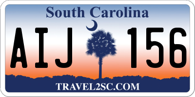 SC license plate AIJ156