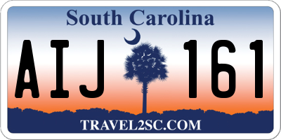 SC license plate AIJ161