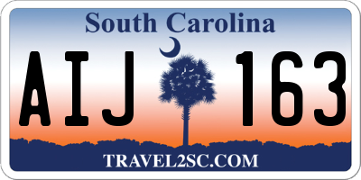 SC license plate AIJ163