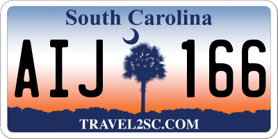 SC license plate AIJ166