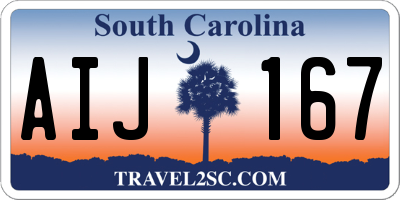 SC license plate AIJ167