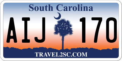 SC license plate AIJ170