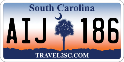 SC license plate AIJ186