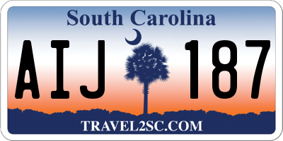 SC license plate AIJ187