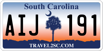 SC license plate AIJ191