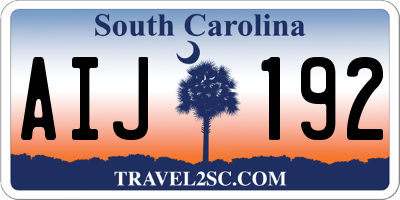 SC license plate AIJ192
