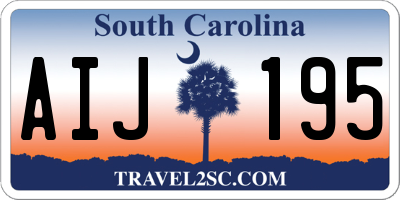 SC license plate AIJ195