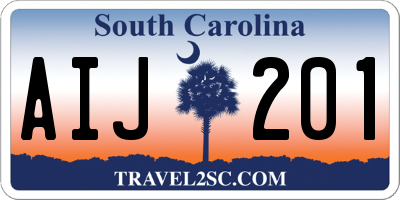 SC license plate AIJ201