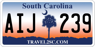 SC license plate AIJ239