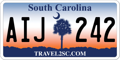 SC license plate AIJ242