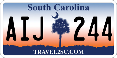 SC license plate AIJ244