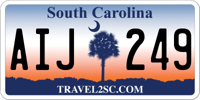 SC license plate AIJ249