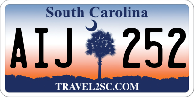 SC license plate AIJ252