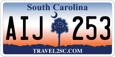 SC license plate AIJ253