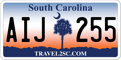 SC license plate AIJ255