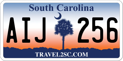 SC license plate AIJ256