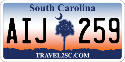 SC license plate AIJ259