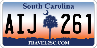 SC license plate AIJ261