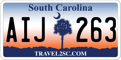 SC license plate AIJ263