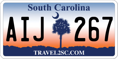 SC license plate AIJ267