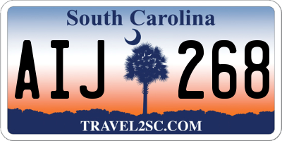 SC license plate AIJ268