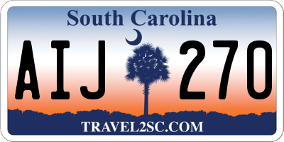 SC license plate AIJ270
