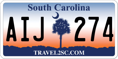 SC license plate AIJ274