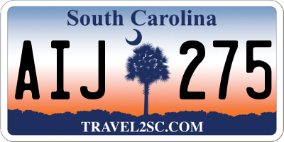 SC license plate AIJ275