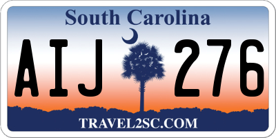 SC license plate AIJ276