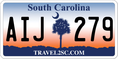 SC license plate AIJ279
