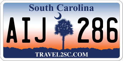 SC license plate AIJ286