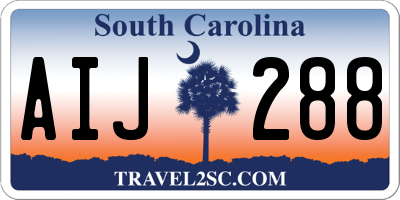 SC license plate AIJ288