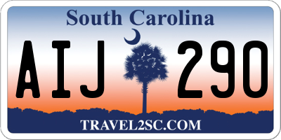 SC license plate AIJ290